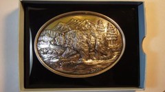 Nocona OVAL ANTIQUE SCROLL Grizzly Bear BUCKLE Belt Buckle 37045