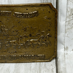 Vintage Belt Buckle The Hangtown Jerklined Sierra Humps and Saddlbacks Wagon