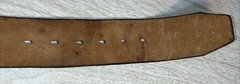 Vtg Belt Buckle & Belt America Eagle Sun Rise Stars Bergamot Size 35