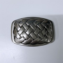 Vintage Silver Plated Cross Knot Solid Brass Belt Buckle BS020SL