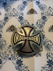 Rare Independent Truck Company Skate Belt Buckle Metal Skateboard with pouch