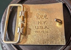 Vintage Lee NY Belt Buckle Scales of Justice Ensignia