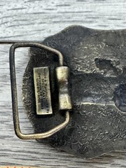 Vintage Spec Cast Dresser Payloaders Belt Buckle Men Brass Tone 1980s broken peg