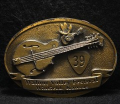 WK19153 VINTAGE 2010 **WALNUT VALLEY FESTIVAL** BLUEGRASS MUSIC MENS BELT BUCKLE