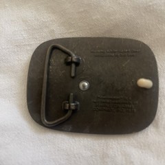 Remington Metal Western Belt Buckle Deer Hunting, Rectangular 1979