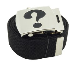« QUESTION MARK » MILITARY CANVAS WEB BELT & BUCKLE 60 INCHES