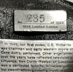 Siskiyou Ft Madison Tri State Rodeo Limited Edition Pewter Belt Buckle 1986