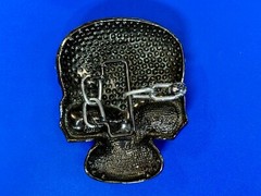 Skull Head Clear Bling Rhinestone Gothic Punk Figural Belt Buckle Missing Stone