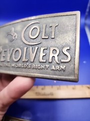 Vintage Belt Buckles Colt Revolvers & 1970s BUDWEISER Lager Beer – Brass Buckles