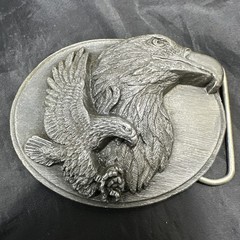 Siskiyou Double Eagle Pewter Belt Buckle Western X-89 90s Y2k Style USA Vintage