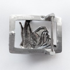 Elephant Silver Belt Buckle Men Women Wildlife Animal 925 Stamped By Jewels USA