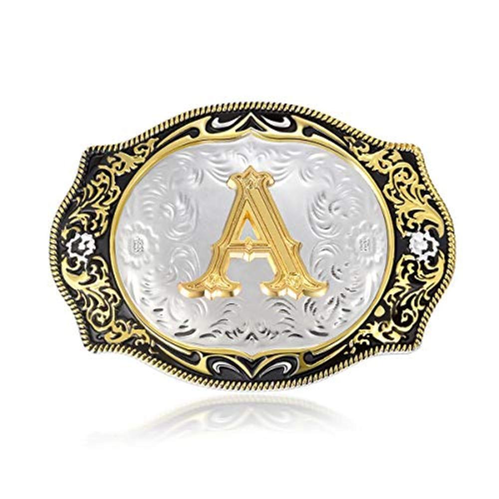 West-Cowboy Belt Buckle Initial Letters A to Z Cowboy Belt Buckles Unisex NEW