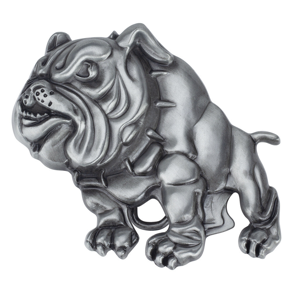 Bulldog Belt Buckle Western Cowboy Native American Motorcyclist (BDG-02)