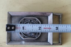Vintage Burlington Northern Railroad Belt Buckle and Key Ring