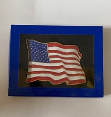 Belt Buckle American Flying USA Flag Men&rsquo;s Gold-Tone NIB