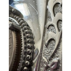 Vintage 1979 Susan B Anthony Dollar Coin Belt Buckle Silver Tone Western Scroll