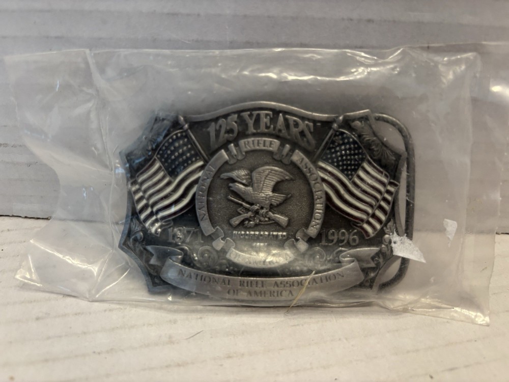 NRA National Rifle Association Of America 125 Years Belt Buckle Vintage 1996 New