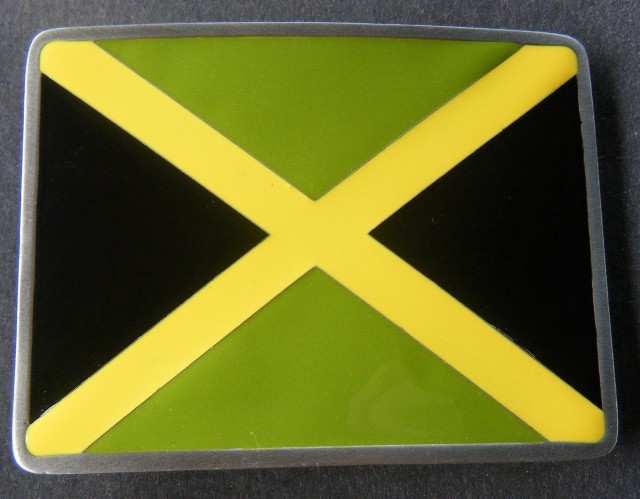 Jamaica Jamaican Flag Music Rastafarian Reggae Rasta Belt Buckle Boucle Ceinture