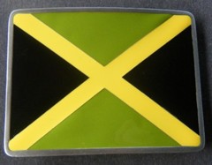 Jamaica Jamaican Flag Music Rastafarian Reggae Rasta Belt Buckle Boucle Ceinture