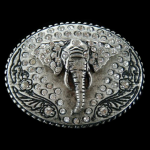 Elephant Belt Buckle Lucky Rhinestone Animal Buckles Boucle De Ceintures