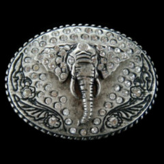Elephant Belt Buckle Lucky Rhinestone Animal Buckles Boucle De Ceintures