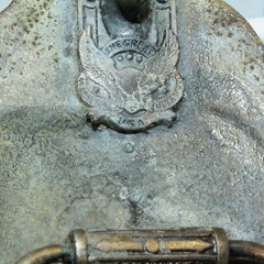 VINTAGE KODIAK GRIZZLY BEAR SMOKELESS TOBACCO BRASS BELT BUCKLE (made in USA)