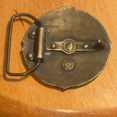 Vintage 1970s Brass Seventh Cavalry Rough Rider Belt Buckle