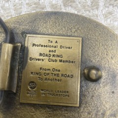 Vintage Union 76 King Of The Road Truckstop Club Lion Belt Buckle Brass
