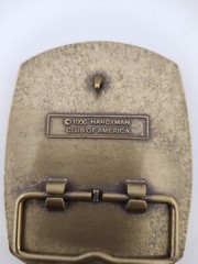 Belt Buckle Cast Brass Handyman Club of America Life Member 1996
