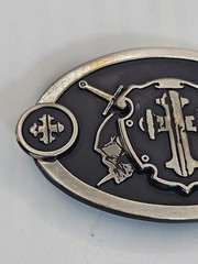 Swords & Cross Knight Shield Gothic Punk Rider Chrome Brand Belt Buckle #6216