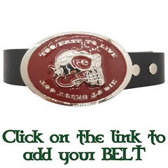 Too Fast To Live Too Young To Die Belt Buckle Outlaw Enamel Biker Skull Metal