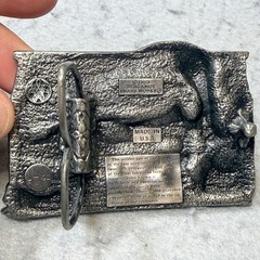 1983 Bergamot Brass Works Vintage Train Railroad Belt Buckle Made in USA