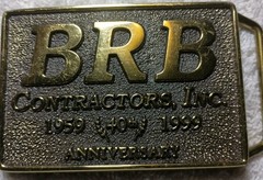 Belt Buckle – BRB Contractors Inc- 40th Anniversary 1959-1999 – BTS 1991-3 »x2 »