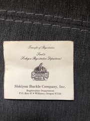Siskiyou Buckle Co. Winchester Repeating Arms New Haven Conn. Vintage Brass