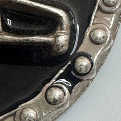 Skeleton Rider Motorcycle Belt Buckle Silver Tone Black Metal Round