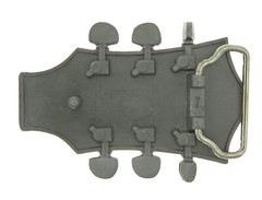 Guitar Head Music Musician Country Antique Silver Metal Belt Buckle