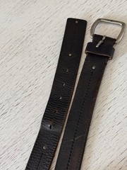 Calvin Klein Black Genuine Leather Silver Buckle Belt Size Large unisex