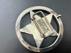 Famous Stars & Straps Five Point Star Logo See-Trough Silver Color Belt Buckle