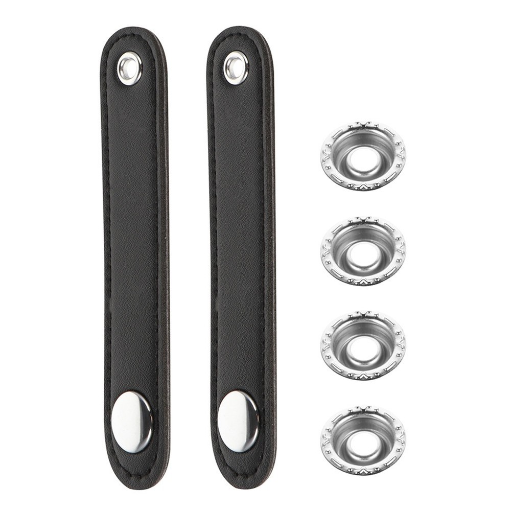2Pcs Black Accordion Bellows Buckle Belt Straps for Double Layer Instrument Use