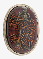 Skull Belt Buckles Skeleton Graveyard Halloween Party Costume Vintage Metal Goth