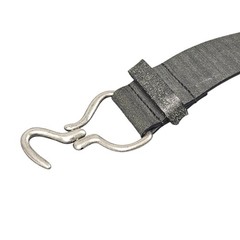 Hook Buckle Leather Belt Medium 31-35 Black Grunge Utility Streetwear Punk