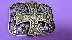 Openwork Iron Cross Medieval Religious Faith Symbol Gothic Biker Belt Buckle