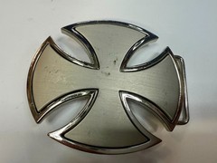 Maltese Celtic Iron Cross Gothic Punk Biker Silver Color Cutout Belt Buckle