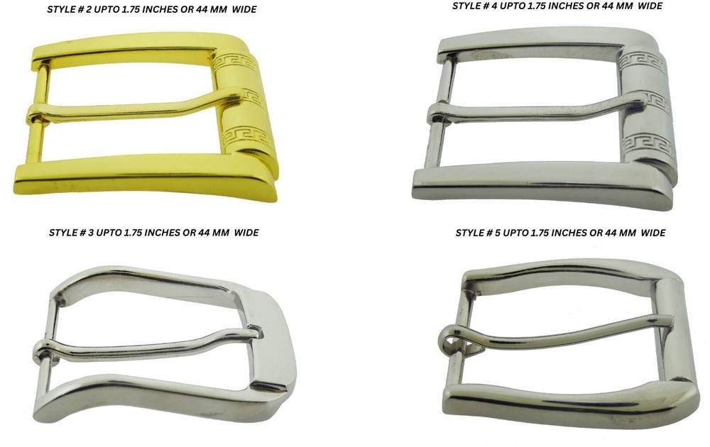 Stainless Steel Pin Belt Buckles Men&rsquo;s 1 1/2&Prime; 1.50 Inch Belt Silver Gold Prong