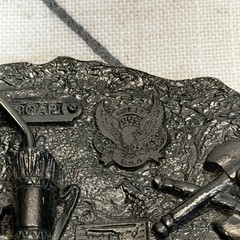 Great American Products Belt Buckle Silver 1993 Native American Eagle Tipi USA
