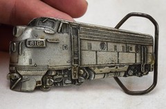 1981 Great American Buckle Co. Train Engine #816 Pewter Belt Buckle