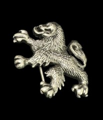 Dragon Figure Belt Buckle Silver Tone Lion Heraldic Retro Vintage