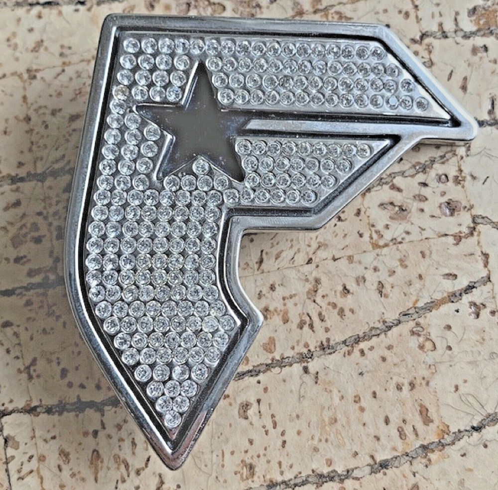 New Men Women Cosplay Famous Star and Straps Belt Buckle Initial F Silver Metal