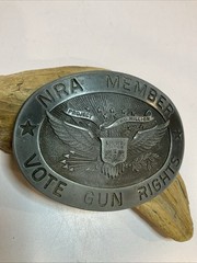 Vintage NRA Member Pewter Belt Buckle Project Two Million Limited Edition II
