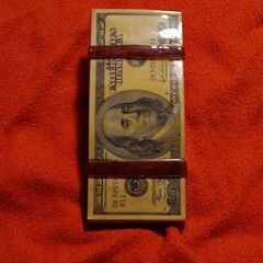 Men&rsquo;s $100 Bill Money Design Metal Belt Buckle, Multicolor, Fits 1.5 in Belt